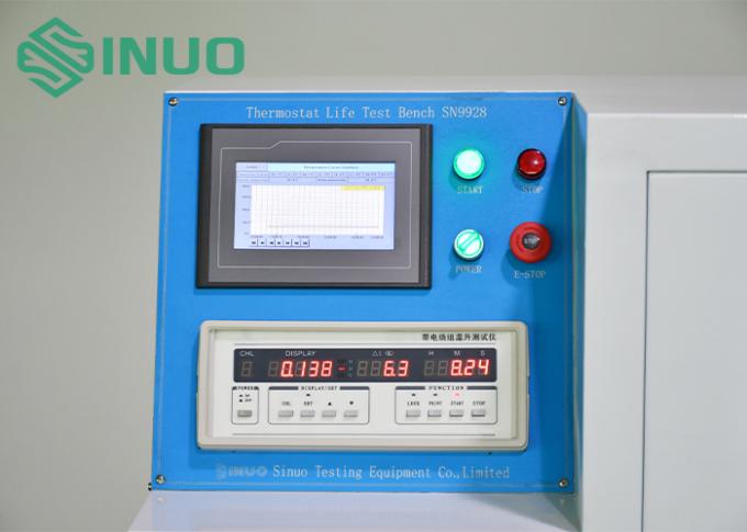 IEC 60598-1 Thiết bị kiểm tra tuổi thọ của bộ điều nhiệt để đo nhiệt độ Điều khiển PLC 1